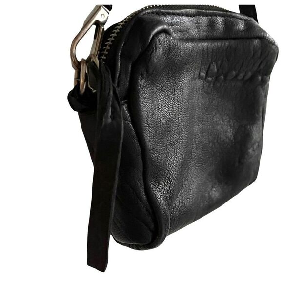 MAXON COLLECTION Italy Leather Wristlet Pouch Convertible Purse Black - Picture 10 of 16